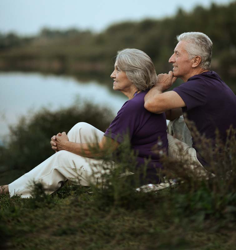 Elderly Couple on the Shore